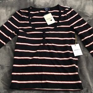 Long sleeve stripped forever21 shirt